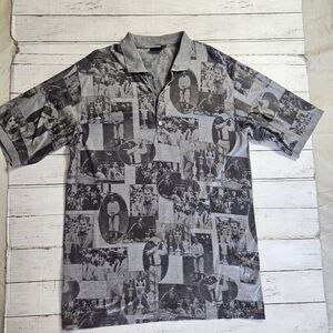 Bobby Jones Men's XL Golf‎ Polo Shirt Vintage Golfers AOP Print Made in Italy